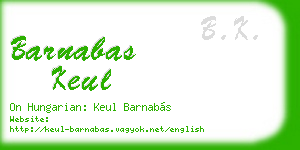 barnabas keul business card