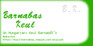 barnabas keul business card